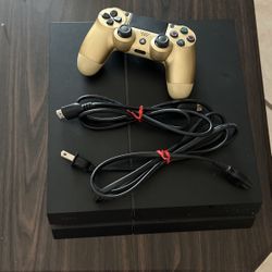 PS4 Console With Gold Controller 
