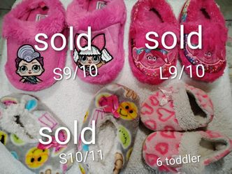 Kids slippers $2.50 each