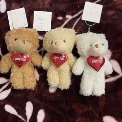 Valentine Keychains Teddy Bears $6each 