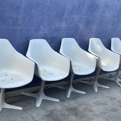 4 MID CENTURY MODERN BURKE CHAIRS SET ALL