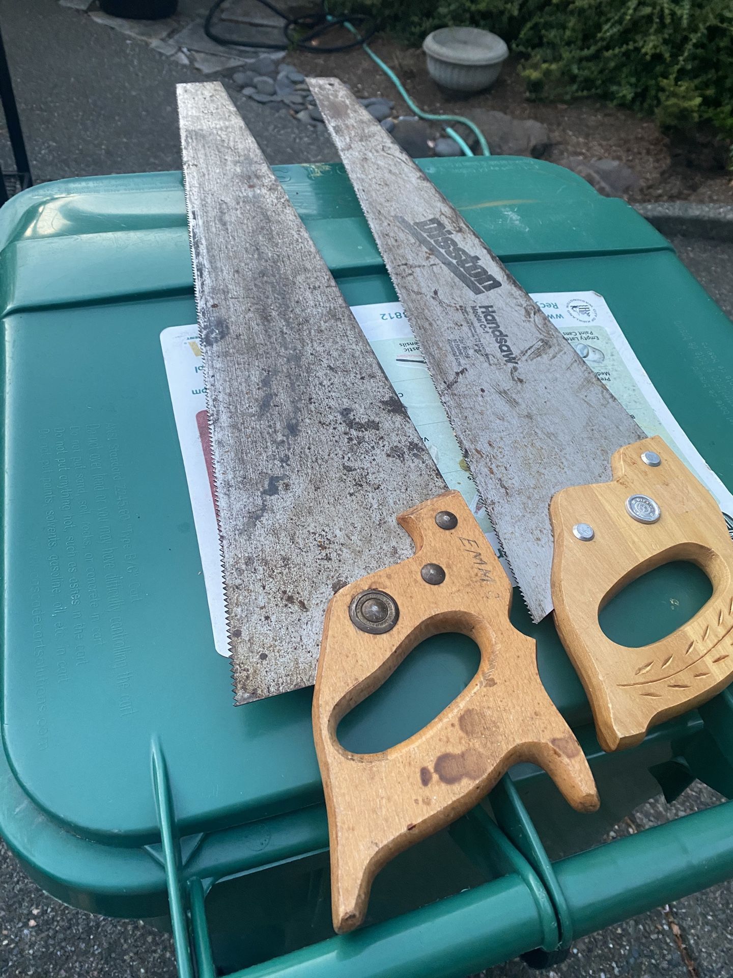 2 Hand Saw 26” Blade. $5 Each