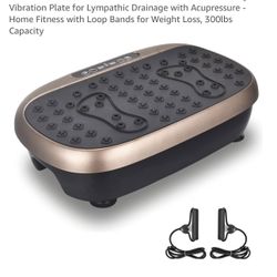 Vibration Plate Exercise Machine - Full Body Vibration Plate for Lympathic Drainage with Acupressure - Home Fitness with Loop Bands for Weight Loss, 3