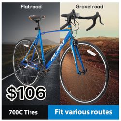 😀 Hiland Road Commuter Bike, 700C Wheels City Bike, 14 speeds Racing Bike for Men Women, Urban Adult Bicycle