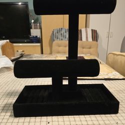 2 Tier Velvet T-bar Display 