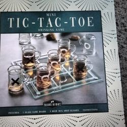 Tic Tac Toe Shot Glass Drinking Game Set Shot Tac Toe