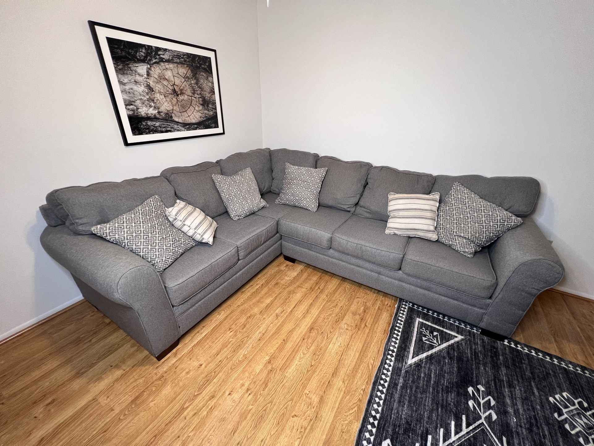 Gray Sectional Couch L Shaped