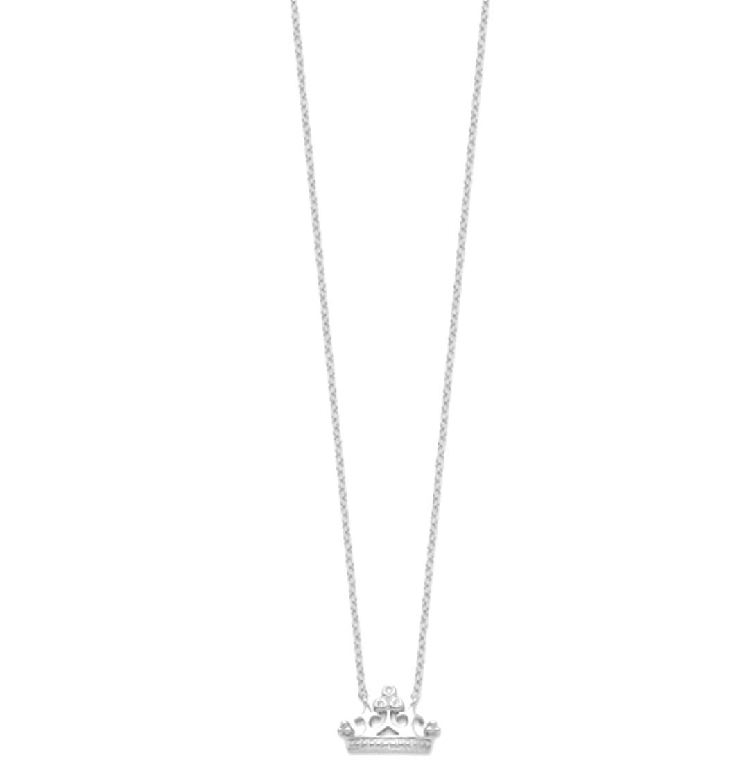 Crown Necklace Sterling Silver