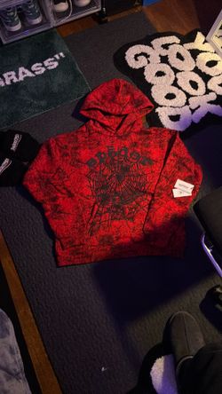 Red Sp5der Hoodie Size M