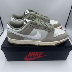 Nike Dunk Low Light Silver Light Army Sail Size 12 Clean