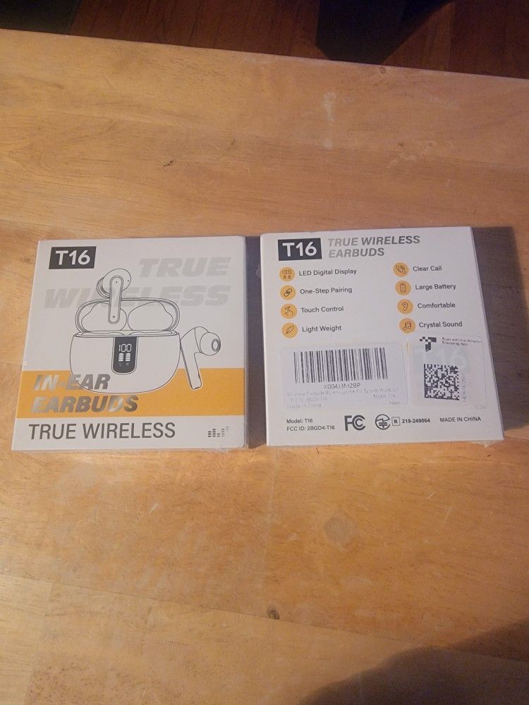 TRUE WIRELESS IN-EAR EARBUDS (New)