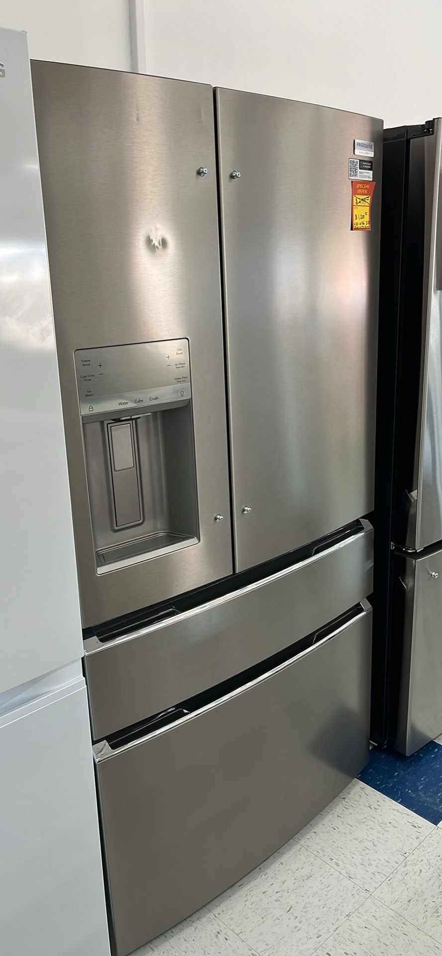💥Great Saving💥 Gallery 36 in. 22 cu. ft. Counter-Depth 4-Door French Door Refrigerator in Smudge-P
