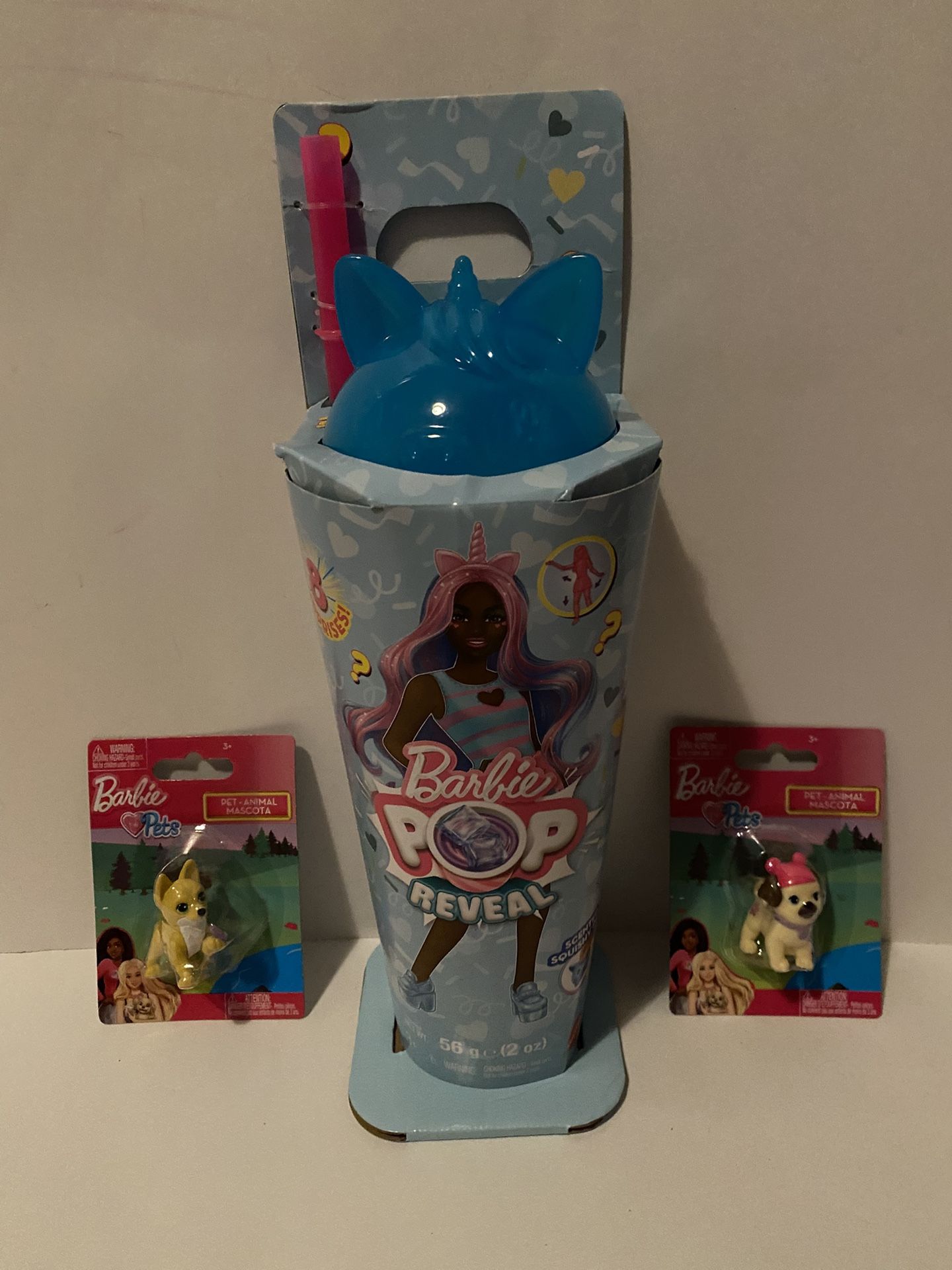 New Barbie Pop Reveal Unicorn Doll with Two Extra Dogs