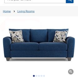 Sofá Sleeper, Blue, Queen Size Sleeper