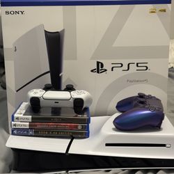 Ps5 Slim +2 Gamepad +3 Disc