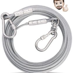 Tie-Out Dog Leash, Dog Chain (3/6/9/15 m, Yard Leash, Silver, 9 Meters