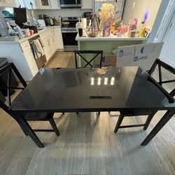 Black Dining Table Set