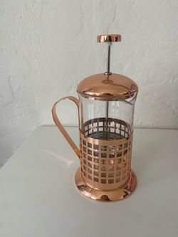 Brand New Rose Gold Colored Copper French Press