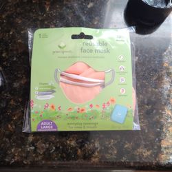 Green Sprout Adult Large Mask.  Coviid Is Not Over People!