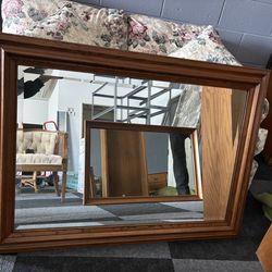 Wooden frame mirror