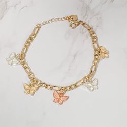 Butterflies Butterfly Bracelet (14k GOLD PLATED)