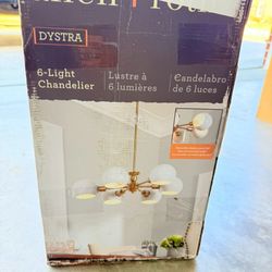 BRAND NEW / NEVER USED Allen + Roth Dystra 6-Light Chandelier