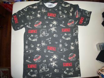 NEW Scarface All Over Print Graphic T-Shirt Mens M The World Is Yours Black Red