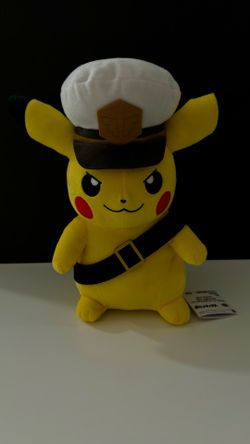 Authentic Captain Pikachu Plush from Takara Tom