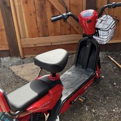 Broken Electric Moped Scooter