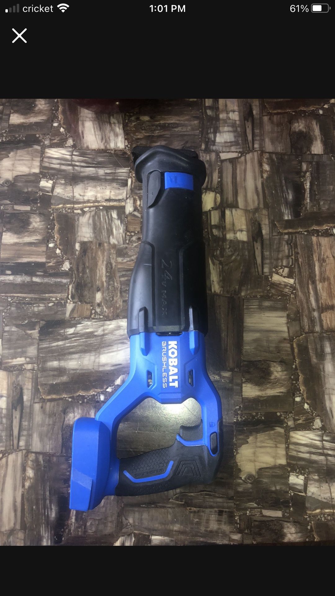 Kobalt 24 Volt Brushless Sawzall (Tool Only) No Battery No Charger