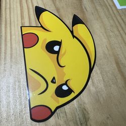 Pikachu angry car decal 6.5x4