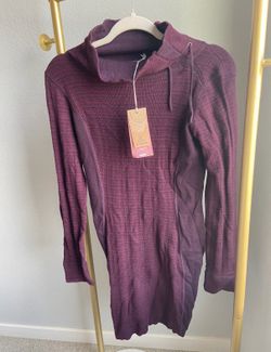 NWT $100 Prana  purple sweater dress