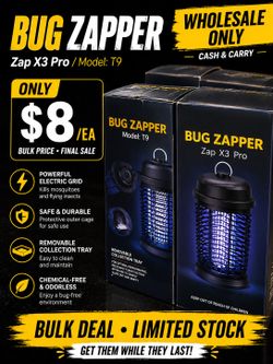 BUG ZAPPERS WHOLESALE | $8 EACH | 20 PCS MINIMUM