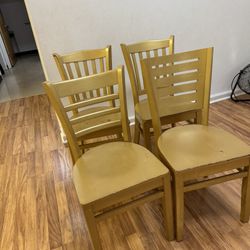 Used but Good – Set of 4 Wooden Sturdy Chairs