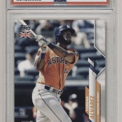 2020 Topps UK Edition Yordan Alvarez PSA Gem Mint 10 Rookie Houston Astros RC