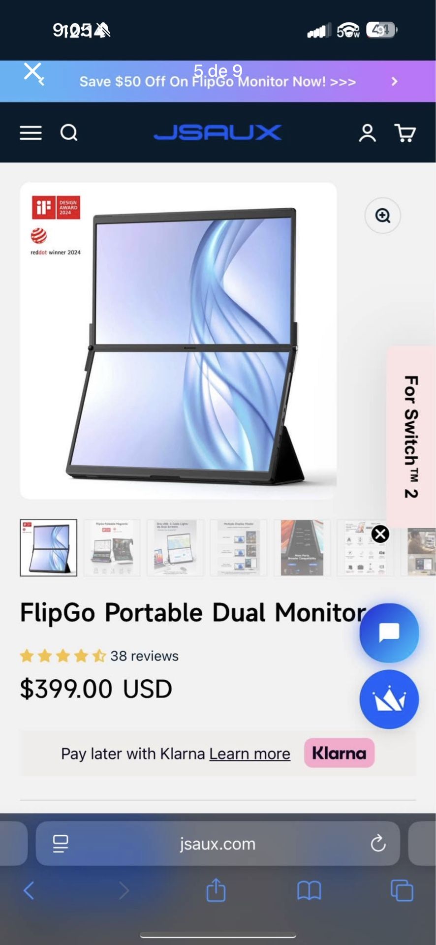 FlipGo Portable Dual Monitor / FlipGo Monitor Portátil
