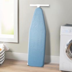Adjustable Height, T-Leg 53" x 14" Ironing Board, Light Blue