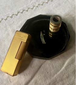 Vintage Real Gold plated Dunhill Rollagas  Lighter