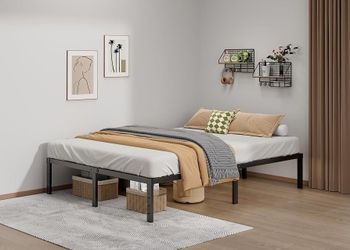 B583 $55  Metal Bed Frame Queen Size - 14 Inch Heavy-Duty Queen Platform Bed Frame No Box Spring Needed, Easy Assembly, Noise-Free, Sturdy Mattress Fo