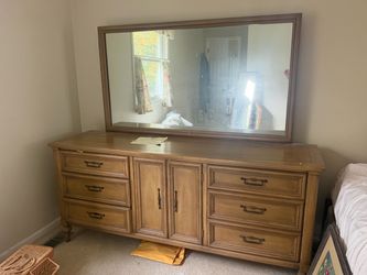 White Furniture CO Wood Dresser with Mirror