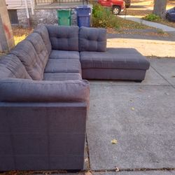 Ashley 2 Piece Gray Sectional Sofa (Free Local Delivery)