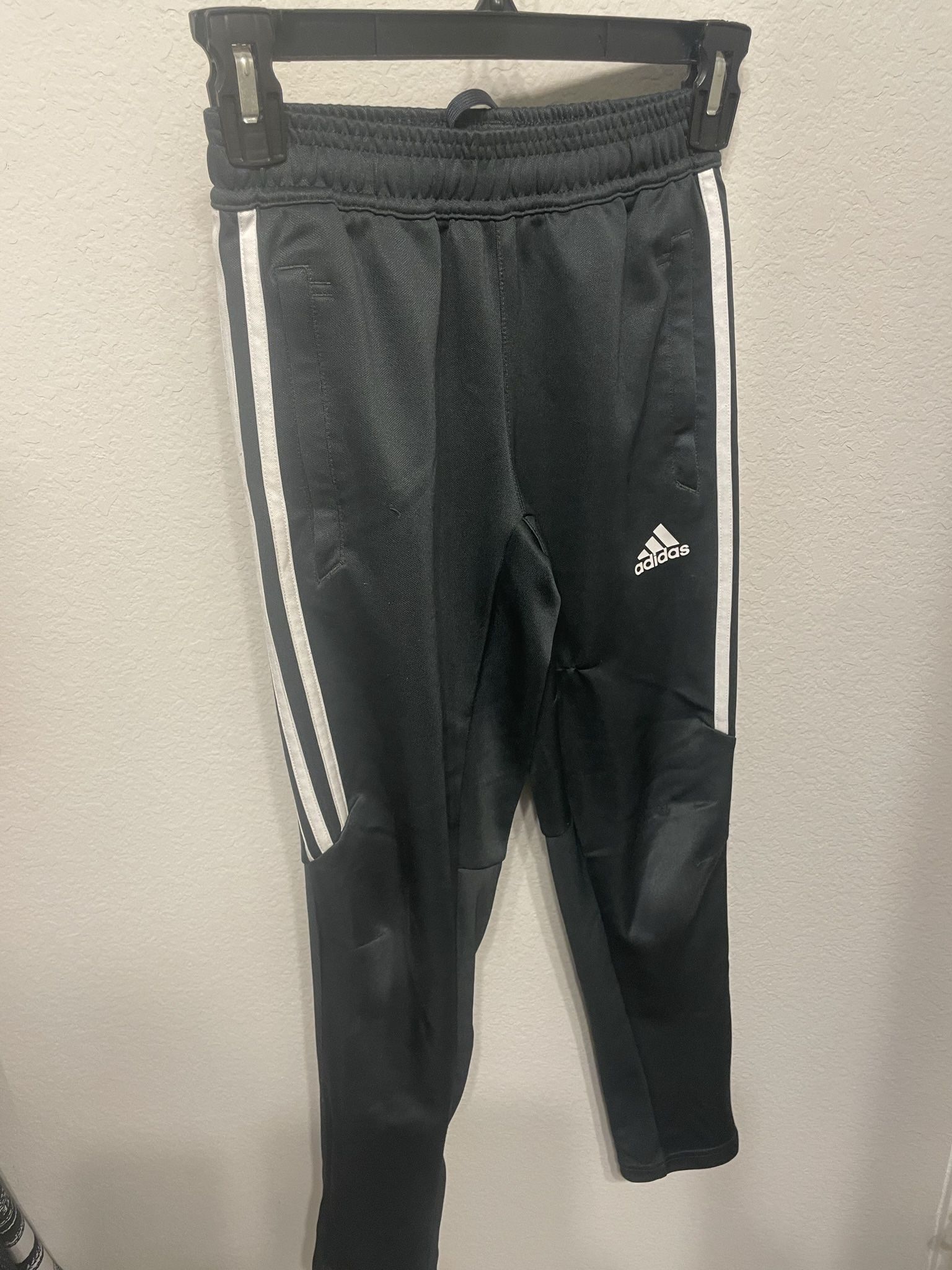 Adidas Gray 3 Stripe Jogger Pants Youth Small
