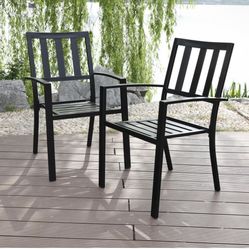 2 Piece Patio Dining Seating Chair