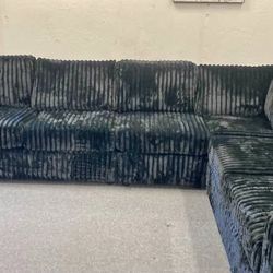 New Corduroy Soft Sectional.  119x92x34H.  Free Delivery!