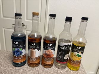 5 Flavored Coffee/ Drink Syrup Bundle