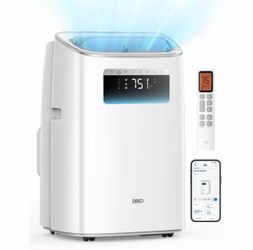 DREO Smart 3-in-1 Portable 5000 BTU (8000 BTU ASHRAE) Air Conditioner with Drainage-Free Cooling Fan and Dehumidifier Timer
