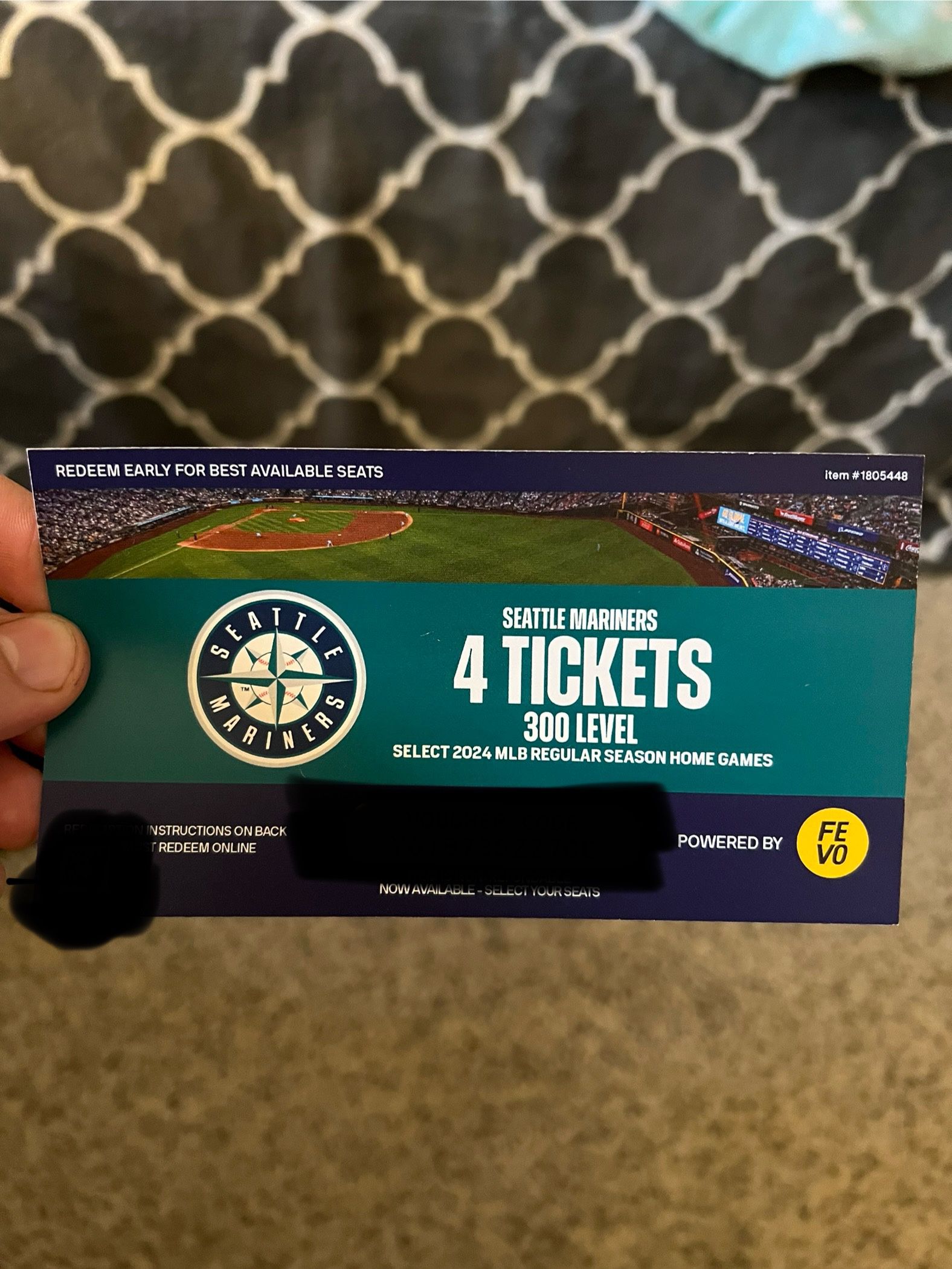 4 Mariners Baseball Tickets