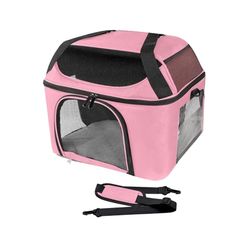 Cat Carrier Bag, Pet Carrier Bag, Sturdy, Lightweight, Portable, Soft Sided, Dog Travel Carrier Bag for Indoor Cats, Small Dogs, Walking and, Pink