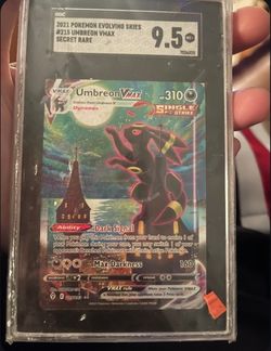 2021 Pokemon Evolving Skies Umbreon VMAX #215 Secret Rare SGC 9.5 Graded Card