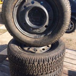 5-lug Universal Steel Wheels P225/60R15 Studded Snow tires new