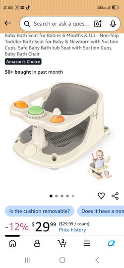 Baby bath seat 6ms+